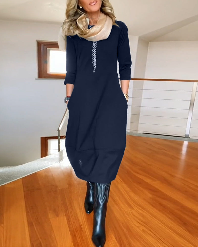 VALENTINA - Elegant Maxi Dress that Refines the Silhouette and Offers Daily Comfort