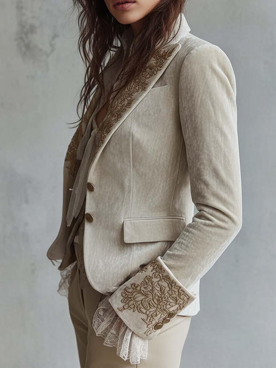 Amberly | Embroidered Tailored Blazer