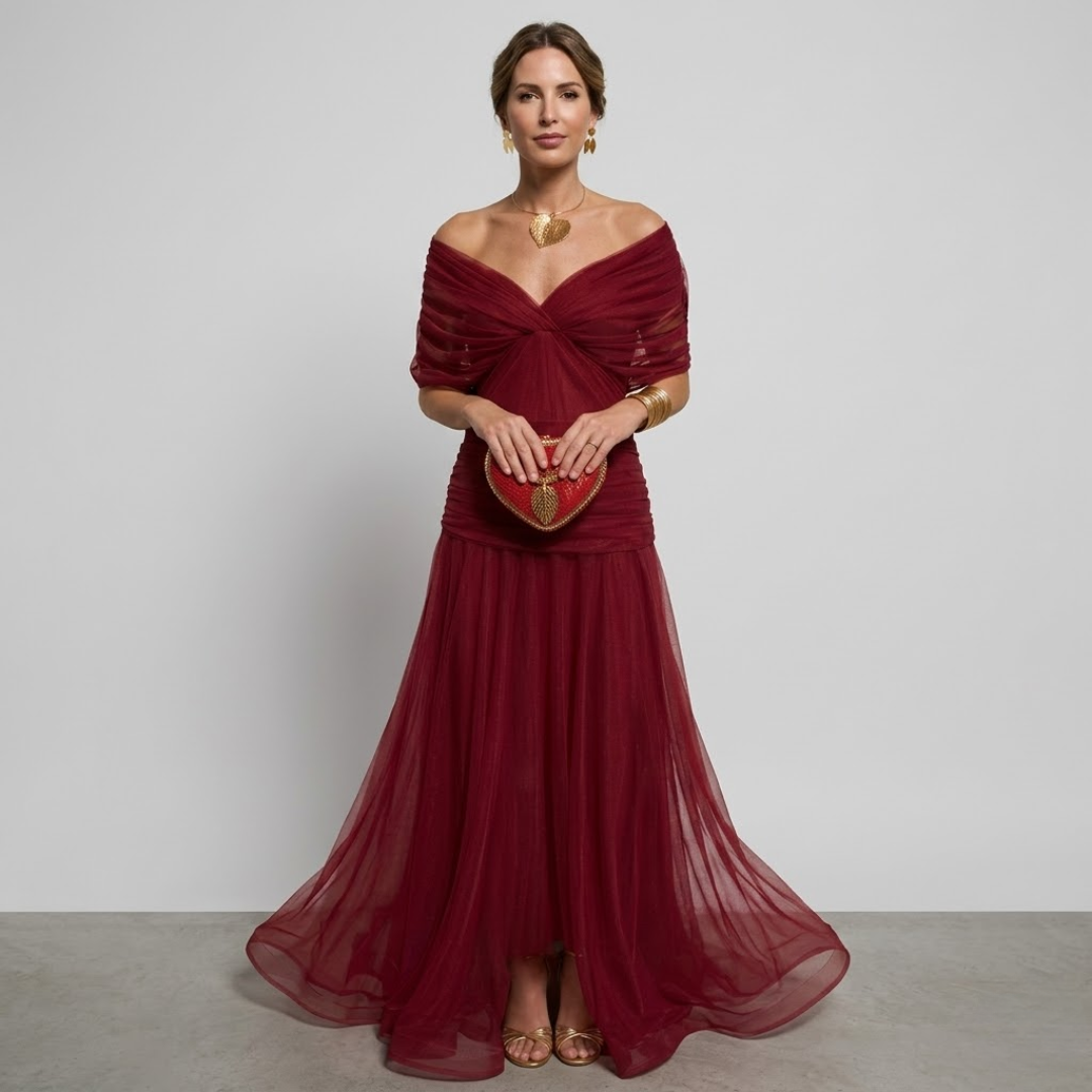 ISABELLA - Elegant Maxi Dress with Flattering Waist and Timeless Class