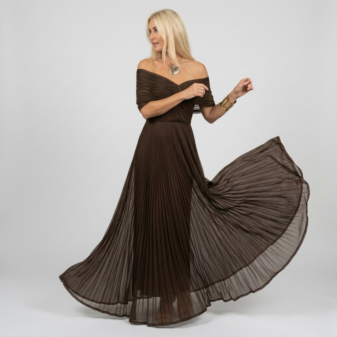ISABELLA - Elegant Maxi Dress with Flattering Waist and Timeless Class