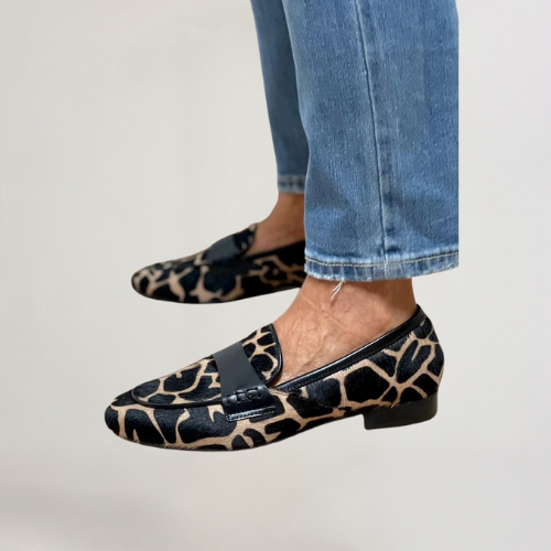 Joosje | Cozy Chic Cow Print Moccasins