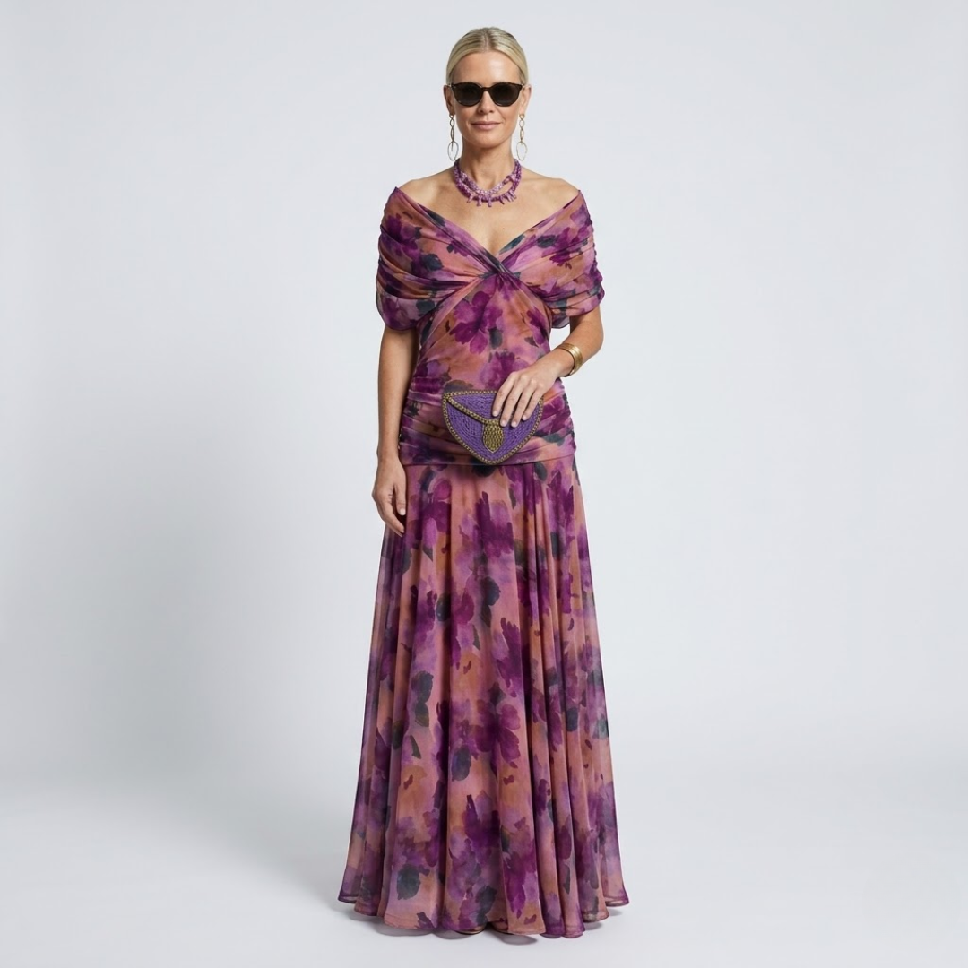 ISABELLA - Elegant Maxi Dress with Flattering Waist and Timeless Class
