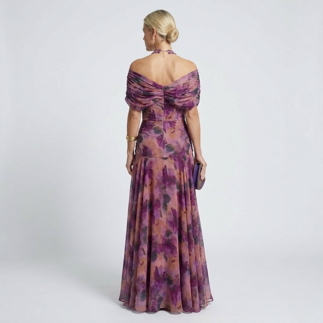 ISABELLA - Elegant Maxi Dress with Flattering Waist and Timeless Class