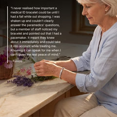 Women's Slim Pacemaker Medical Alert Bracelet