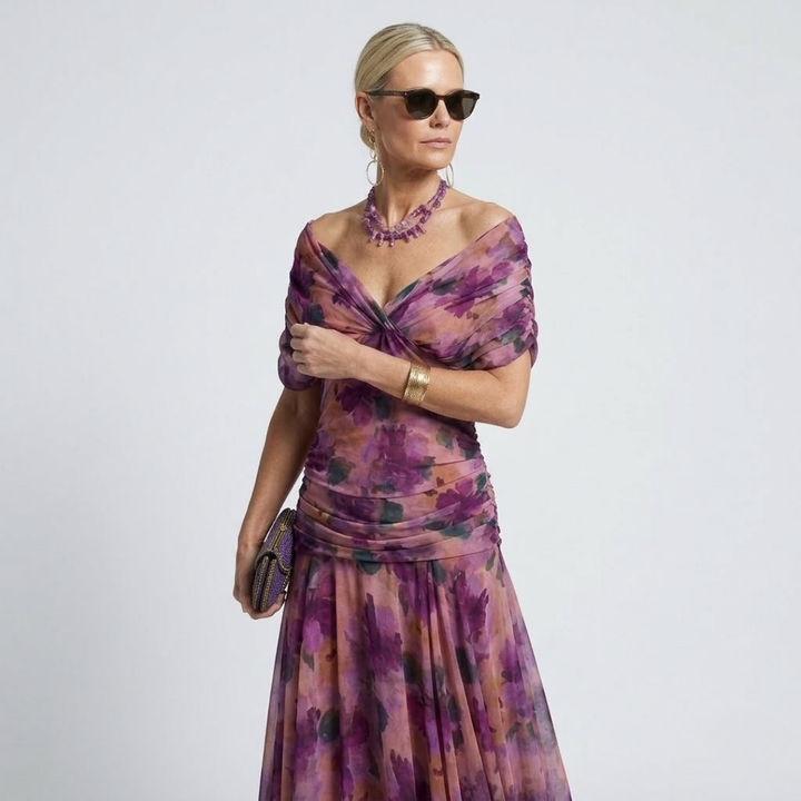 ISABELLA - Elegant Maxi Dress with Flattering Waist and Timeless Class