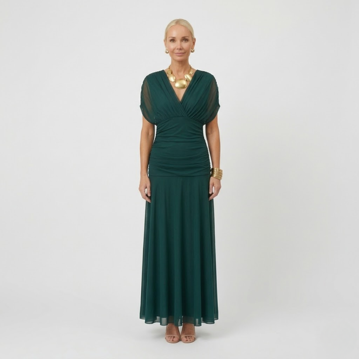 ISABELLA - Elegant Maxi Dress with Flattering Waist and Timeless Class