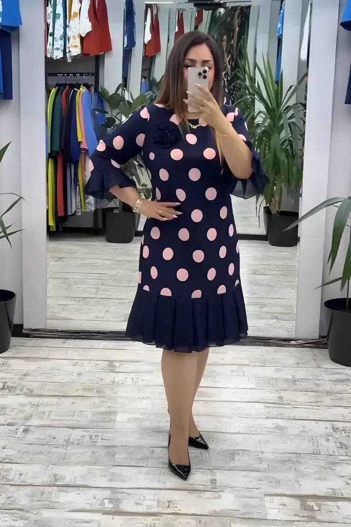 FLEUR - Elegant midi dress with a flattering fit and timeless style