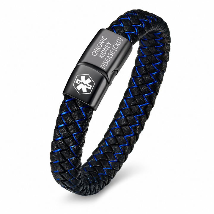 Men’s Chronic Kidney Disease Medical Alert Bracelet