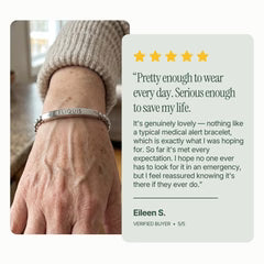 Women’s Slim Eliquis Medical Alert Bracelet