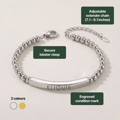 Women’s Slim Eliquis Medical Alert Bracelet