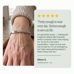 Women’s Slim Diabetes Medical Alert Bracelet