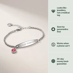 Women’s Blood Thinner Medical Alert Bracelet