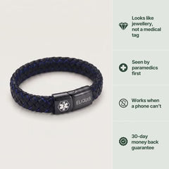 Men’s Eliquis Medical Alert Bracelet