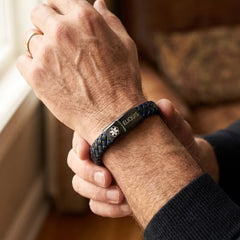Men’s Eliquis Medical Alert Bracelet