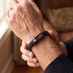 Men’s Diabetes Medical Alert Bracelet