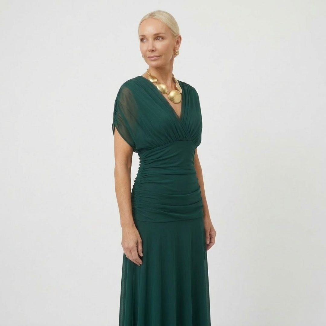 ISABELLA - Elegant Maxi Dress with Flattering Waist and Timeless Class
