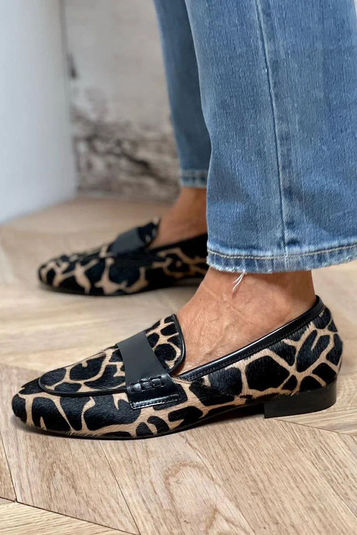Joosje | Cozy Chic Cow Print Moccasins