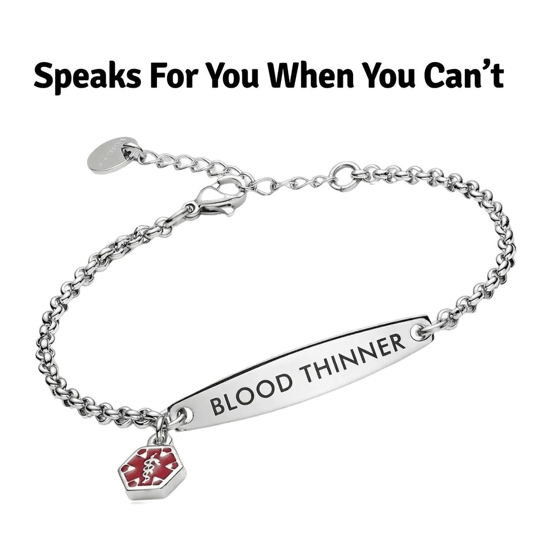 Women’s Blood Thinner Medical Alert Bracelet