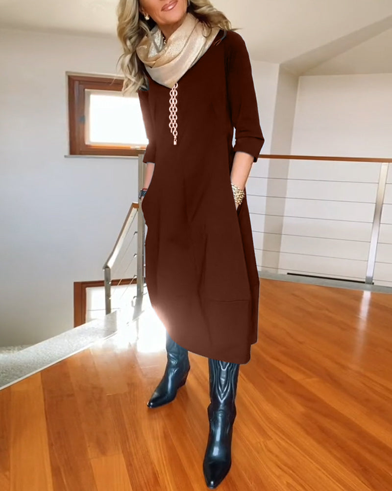 VALENTINA - Elegant Maxi Dress that Refines the Silhouette and Offers Daily Comfort