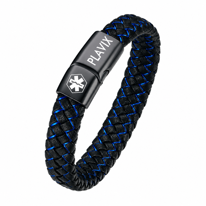 Men’s Plavix Medical Alert Bracelet