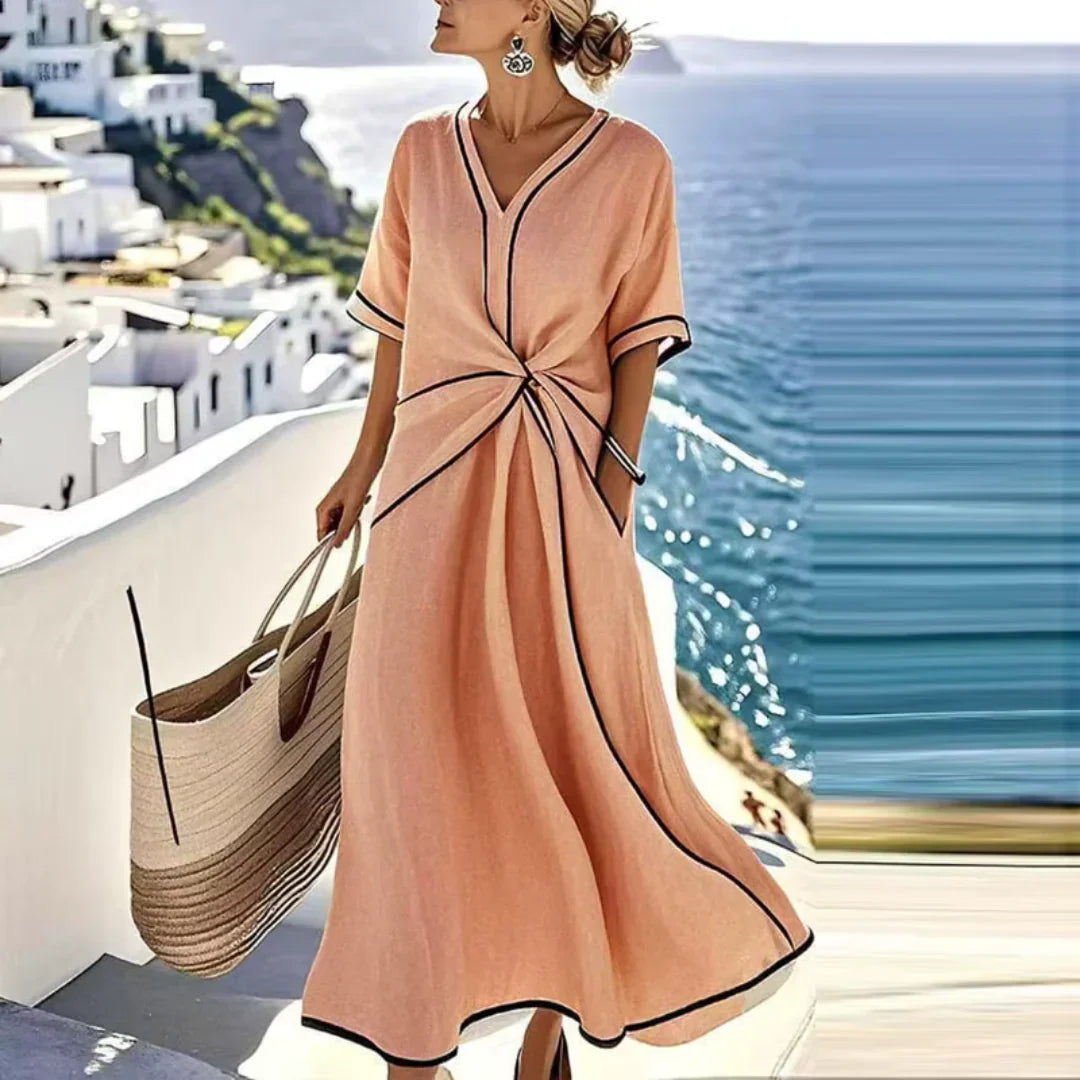Mila - Elegant Dress with Flattering Waist and Vacation Chic