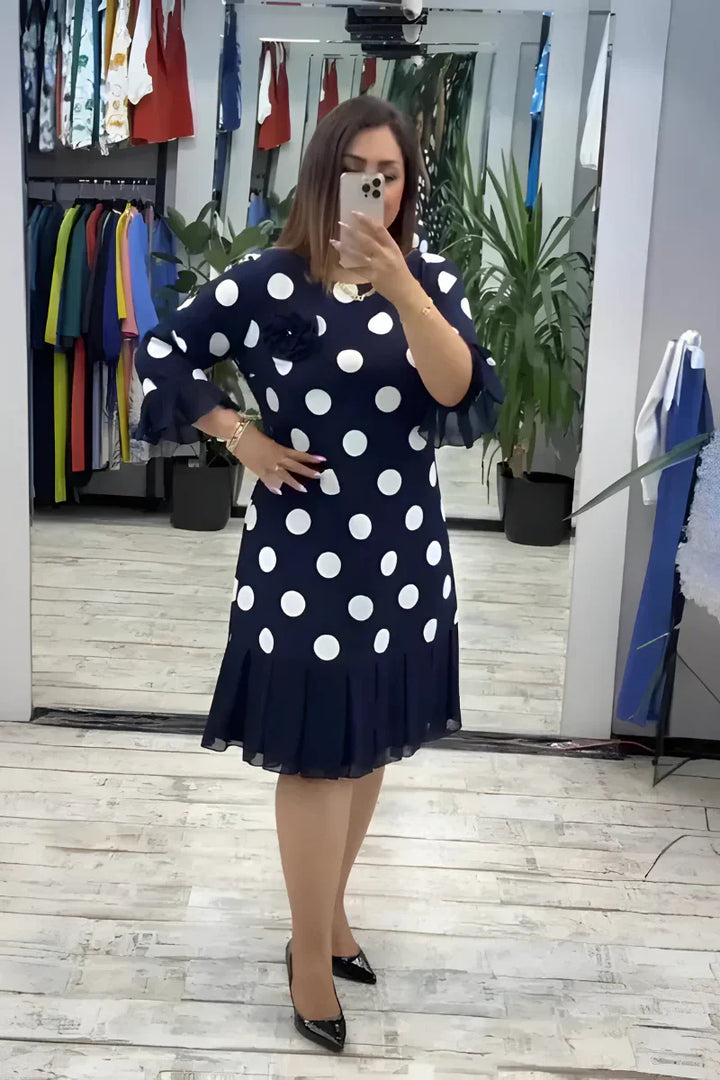 FLEUR - Elegant midi dress with a flattering fit and timeless style