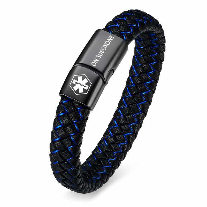Men’s On Suboxone Medical Alert Bracelet