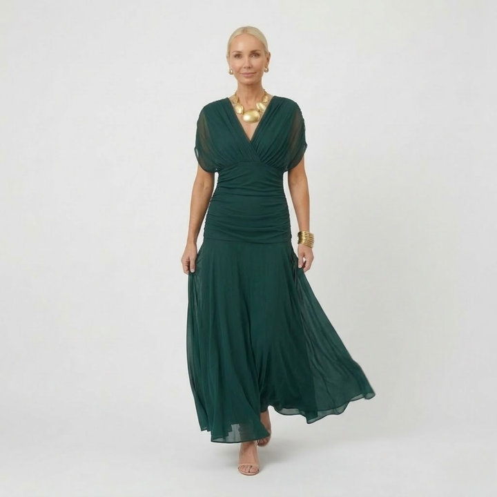 ISABELLA - Elegant Maxi Dress with Flattering Waist and Timeless Class
