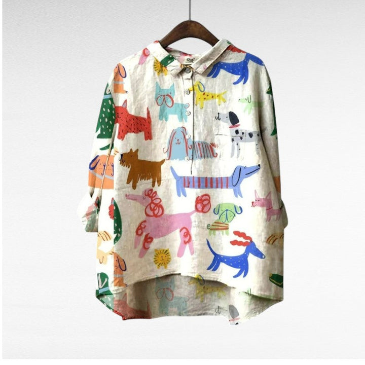 Lison - Fun Animal Print Blouse