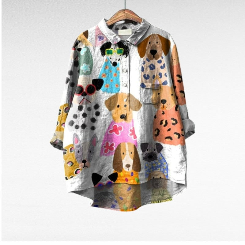 Lison - Fun Animal Print Blouse