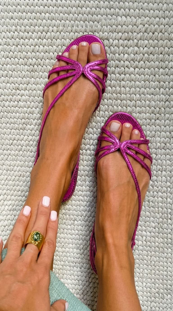 Camille - Golden Sandals, Summer Elegance