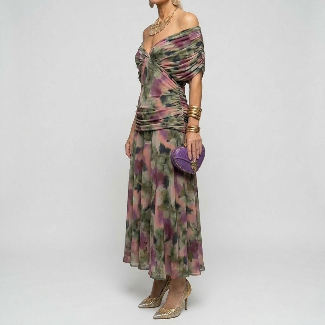 ISABELLA - Elegant Maxi Dress with Flattering Waist and Timeless Class
