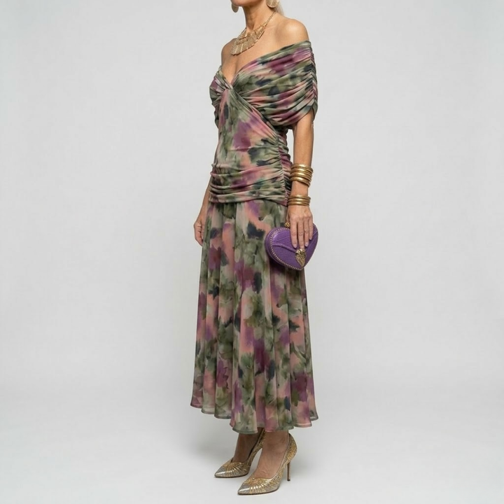 ISABELLA - Elegant Maxi Dress with Flattering Waist and Timeless Class