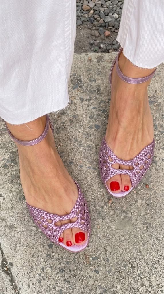 Isadora - Woven Gold Sandals