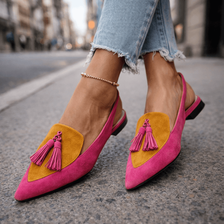 Elly - Sandals with straps and tassels