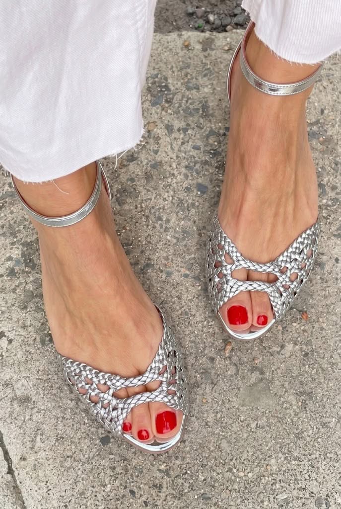 Isadora - Woven Gold Sandals