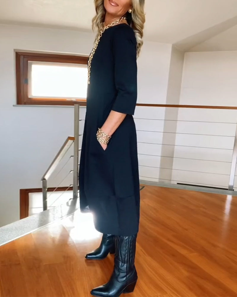 VALENTINA - Elegant Maxi Dress that Refines the Silhouette and Offers Daily Comfort