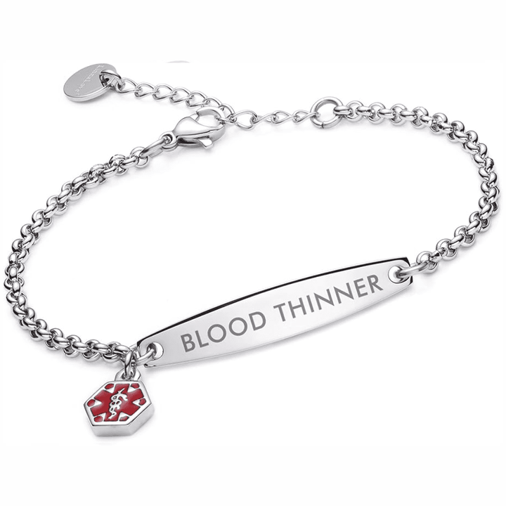 Women’s Blood Thinner Medical Alert Bracelet