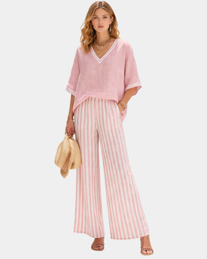 Tristane - Set of trousers and blouse with stripes