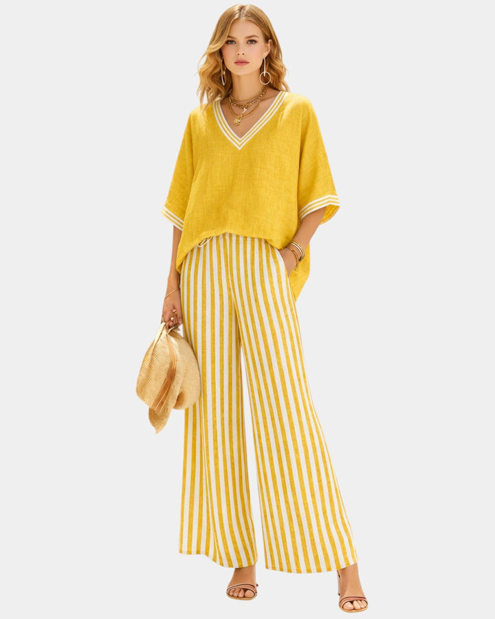 Tristane - Set of trousers and blouse with stripes