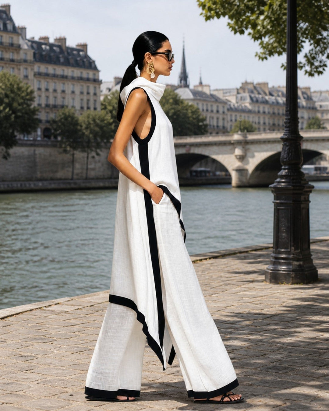 Nicaise - Elegant set of pants and blouse