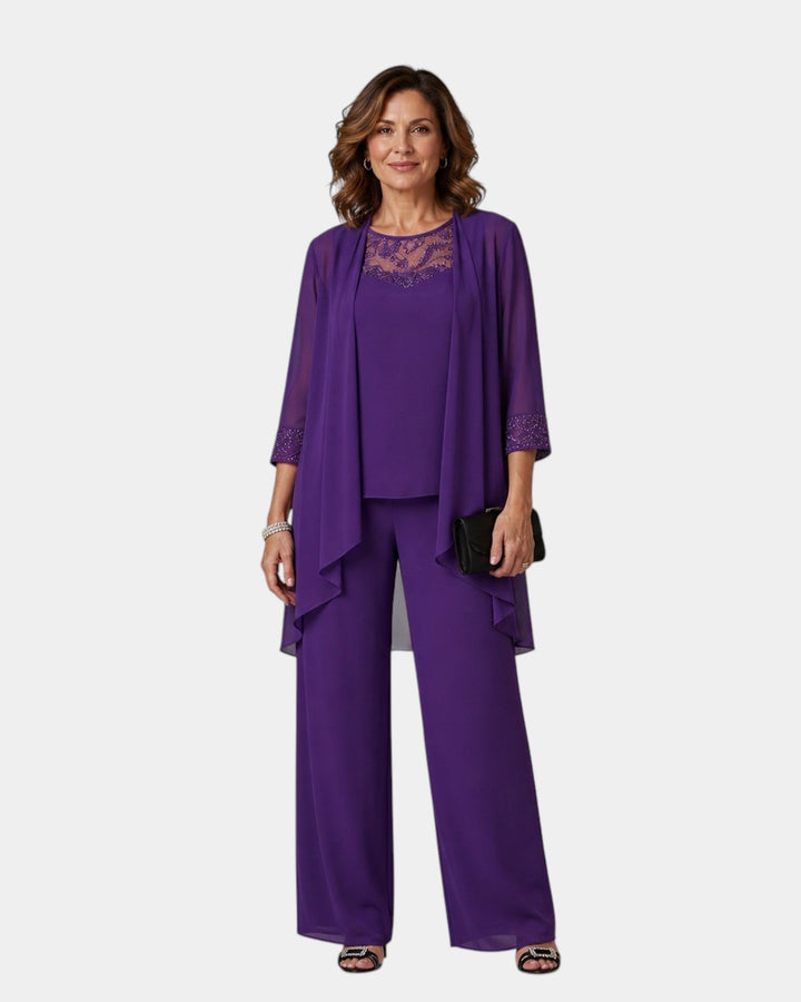 Adalie - Set of trousers, blouse, and matching jacket
