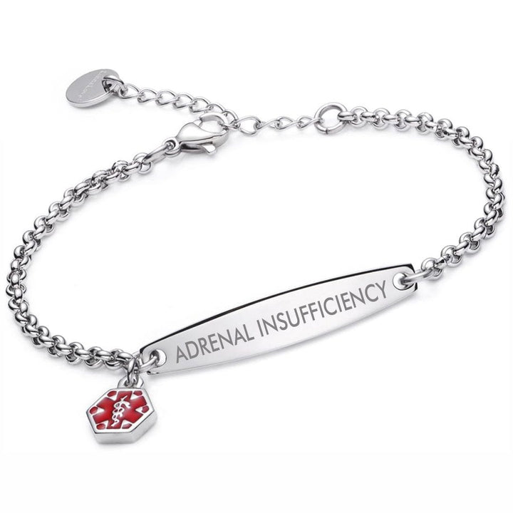 Women’s Adrenal Insufficiency Medical Alert Bracelet