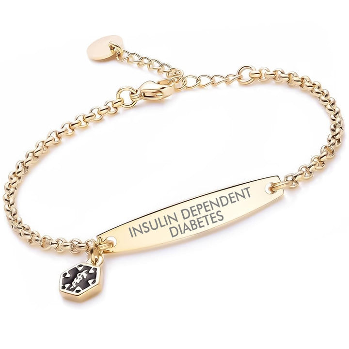Women’s Insulin Dependent Diabetes Medical Alert Bracelet