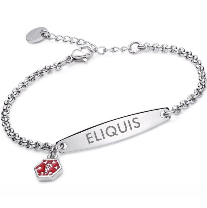 Women’s Eliquis Medical Alert Bracelet