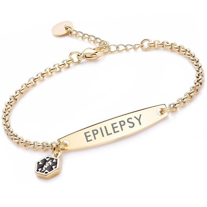 Women's Epilepsy Medical Alert Bracelet