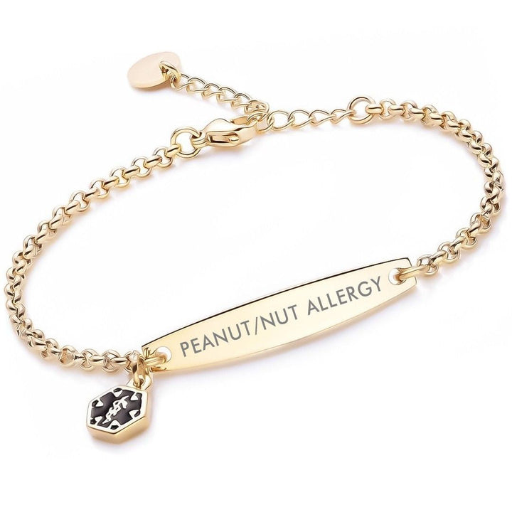 Women’s Peanut & Nut Allergy Medical Alert Bracelet