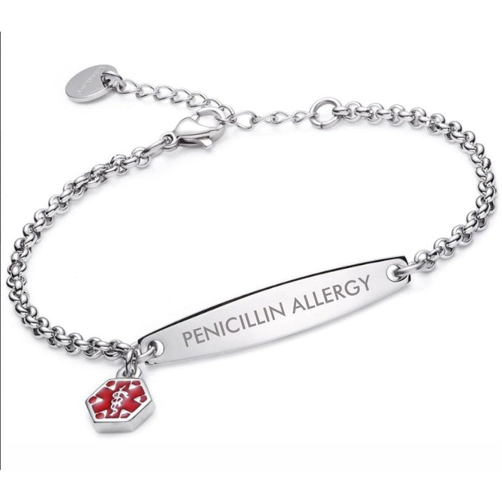 Women's Allergic To Penicillin Medical Alert Bracelet