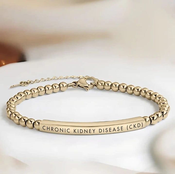 Women's Slim Chronic Kidney Disease Medical Alert Bracelet