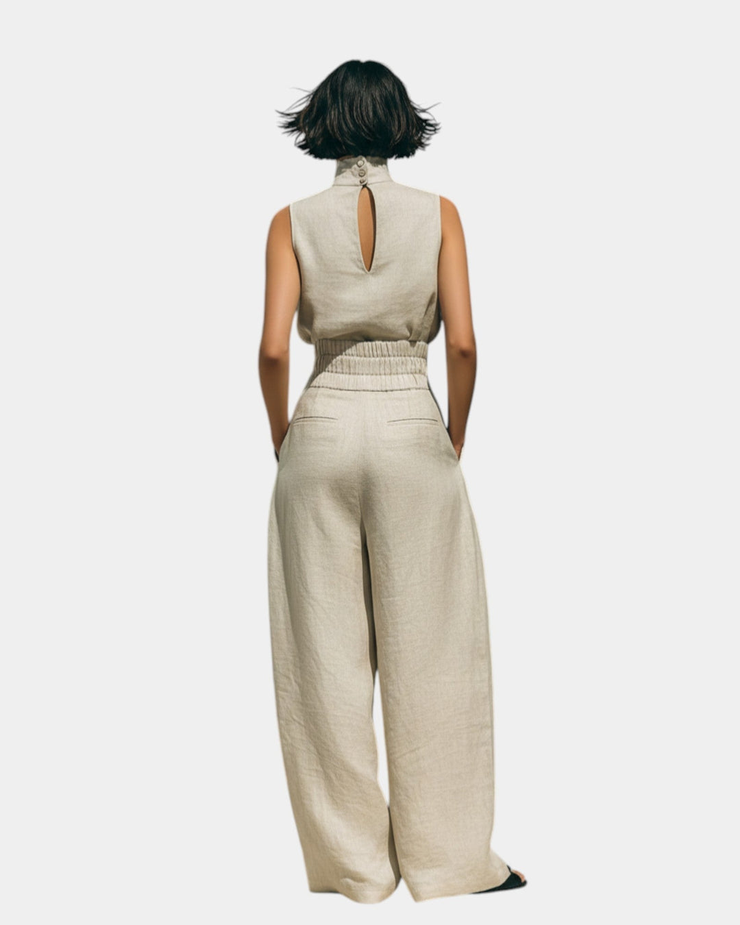 Falyne - Minimalist Tank Top and Wide Pants Set